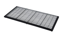 Skraperist stål m/svart kant 80 x 40 cm